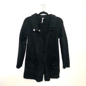 Free People Black Chunky Soft Knit Sweater